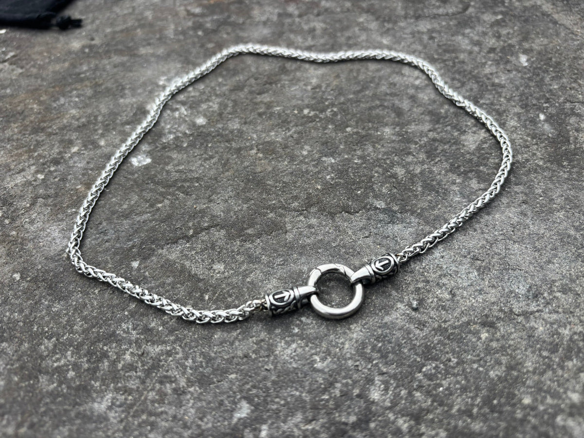 Tyr Rune Chain — Stainless Steel Norse Necklace - Bushman Survival