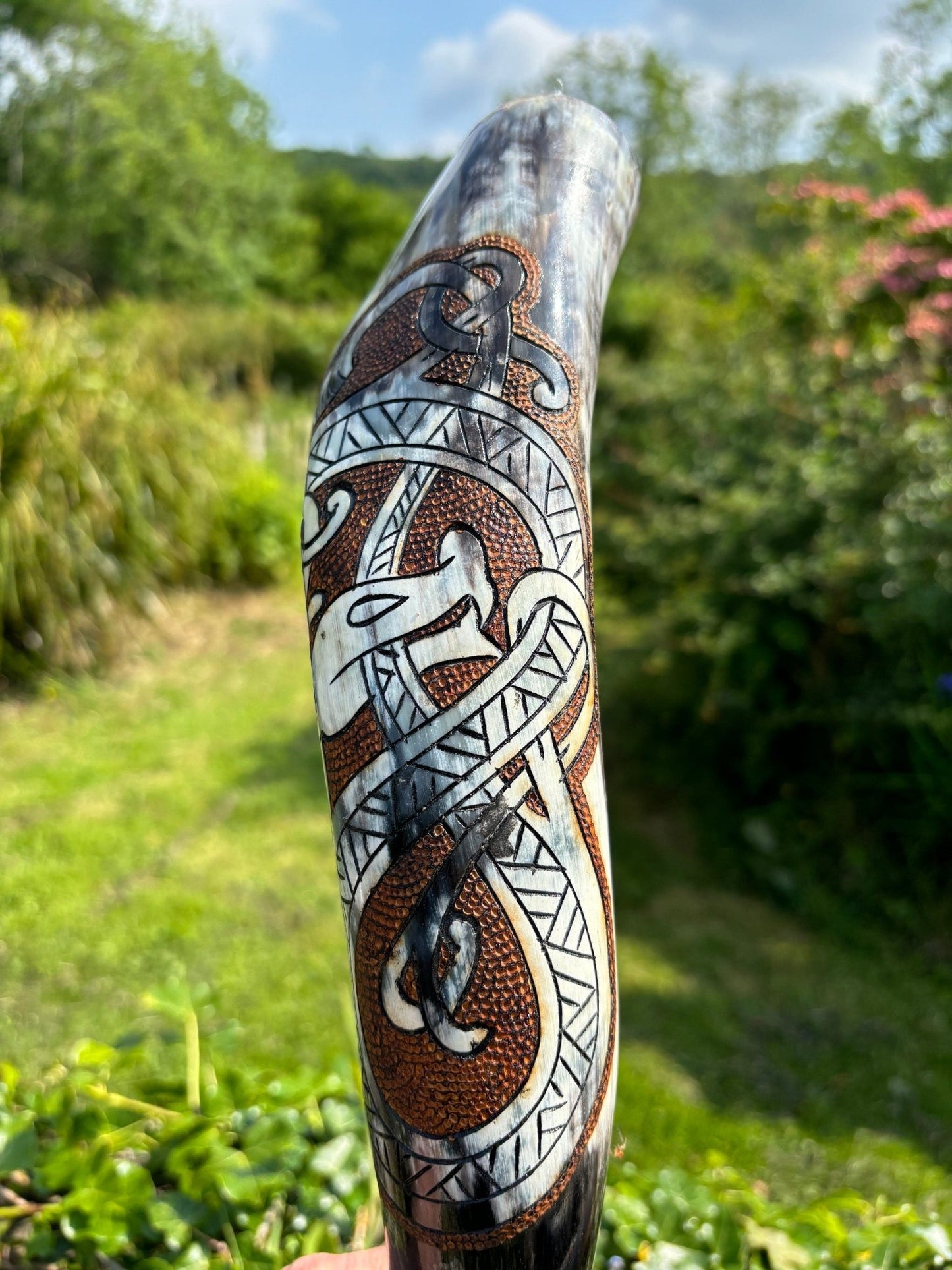 Viking Drinking Horn, Jormungandr The World Serpent - Bushman Survival