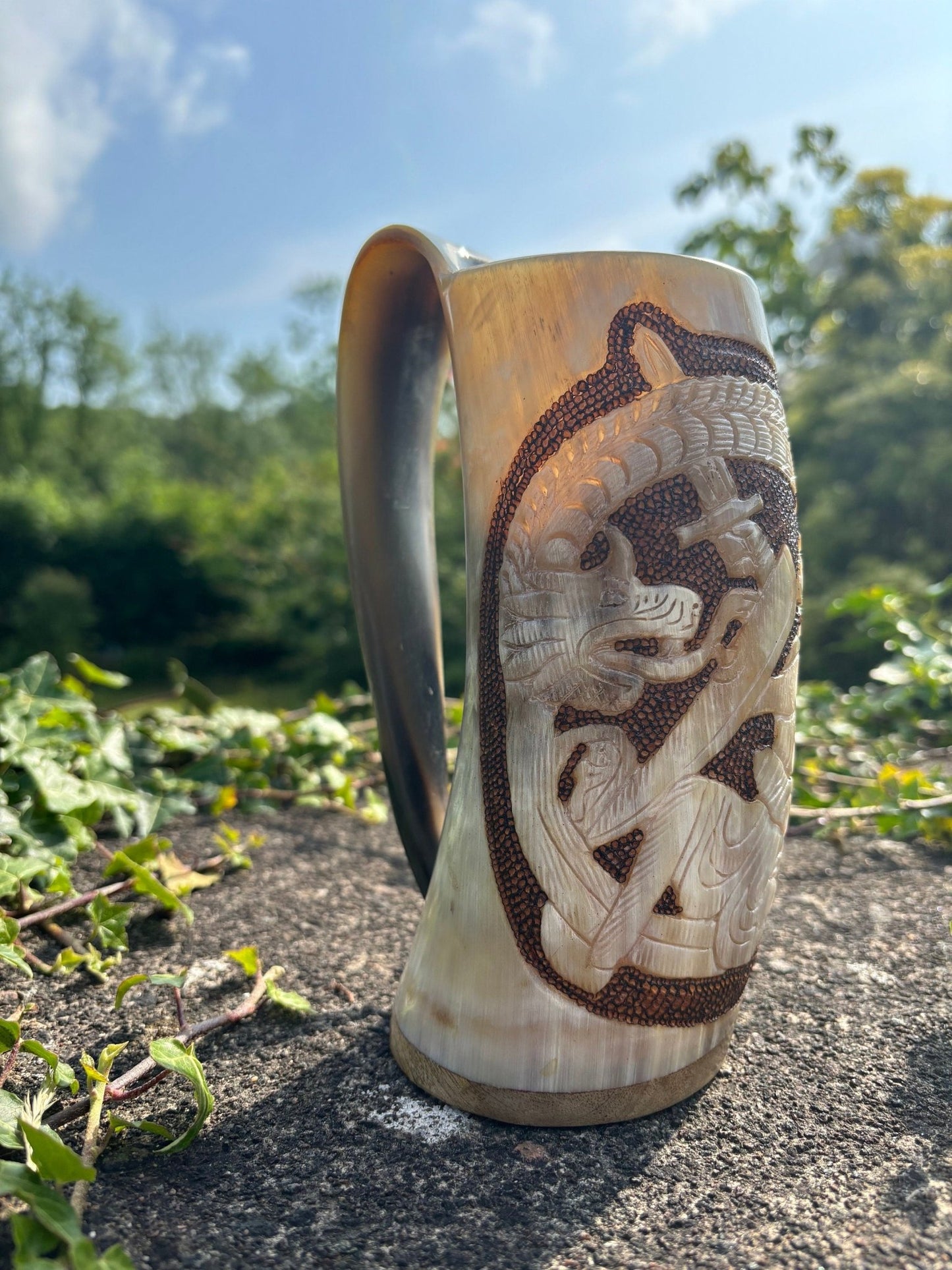Viking Drinking Tankard, Jörmungandr kills Thor