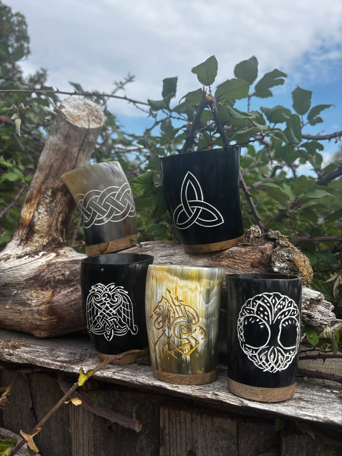 Viking Horn Cups — Small Hand-Carved Horn Glass - Bushman Survival