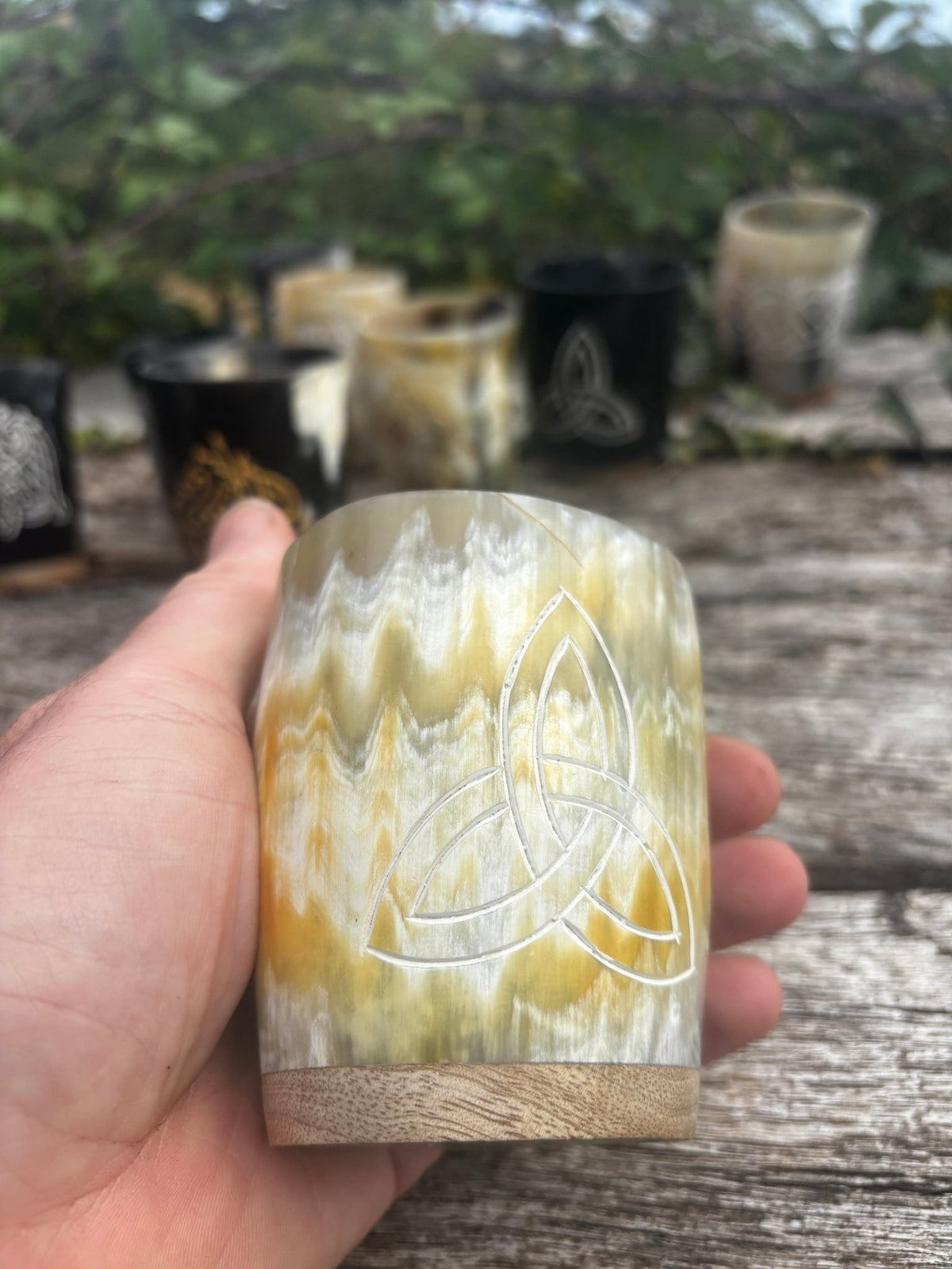Viking Horn Cups — Small Hand-Carved Horn Glass - Bushman Survival