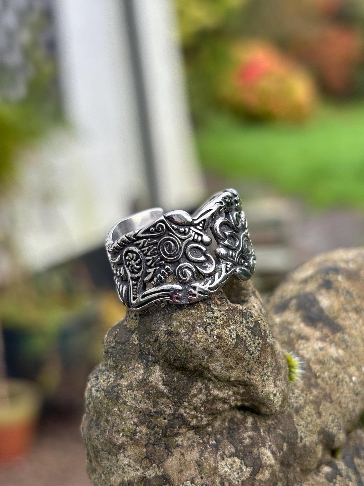 Viking Ring — Odin's Wolves, Geri & Freki - Bushman Survival