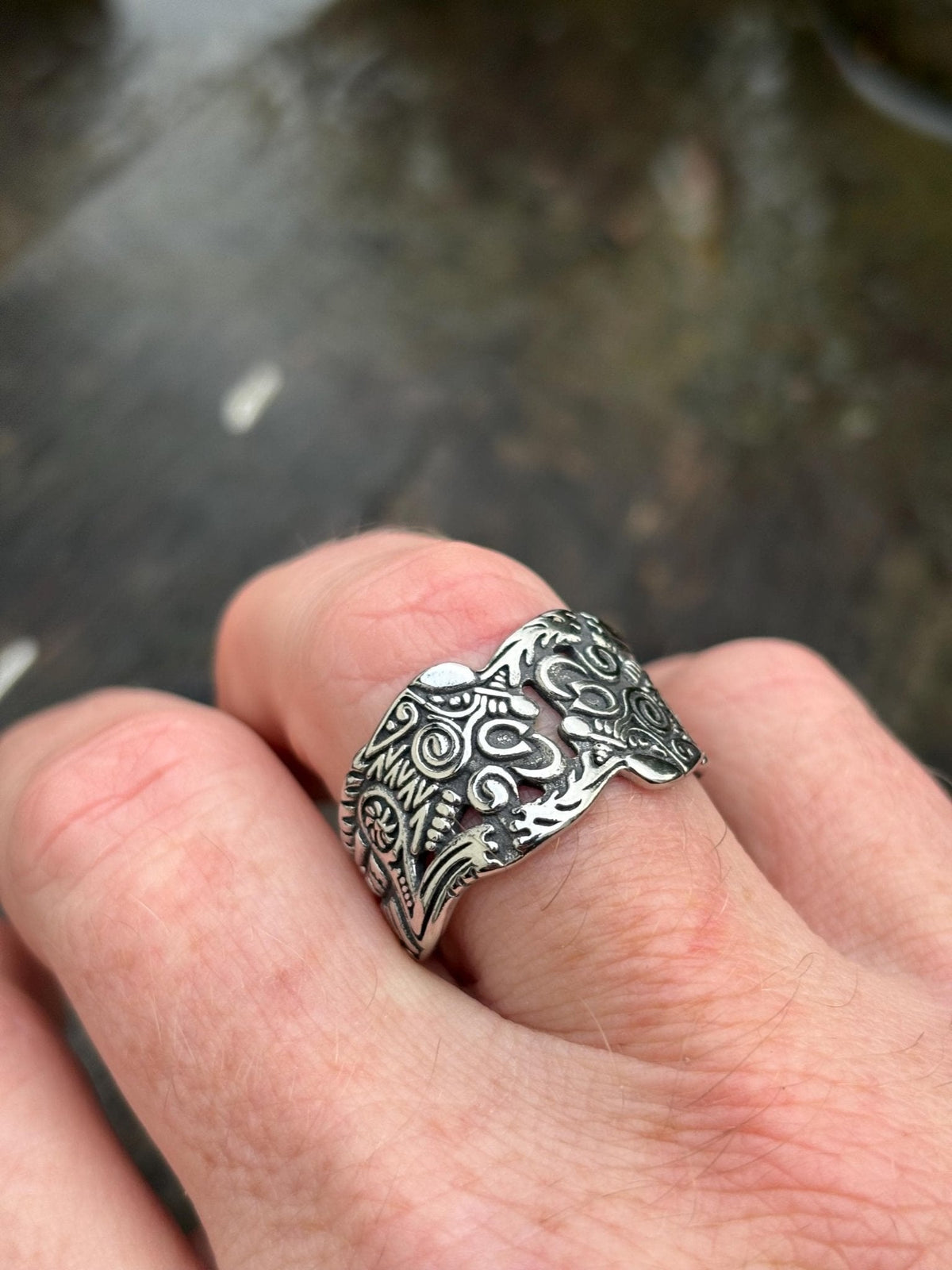Viking Ring — Odin's Wolves, Geri & Freki - Bushman Survival