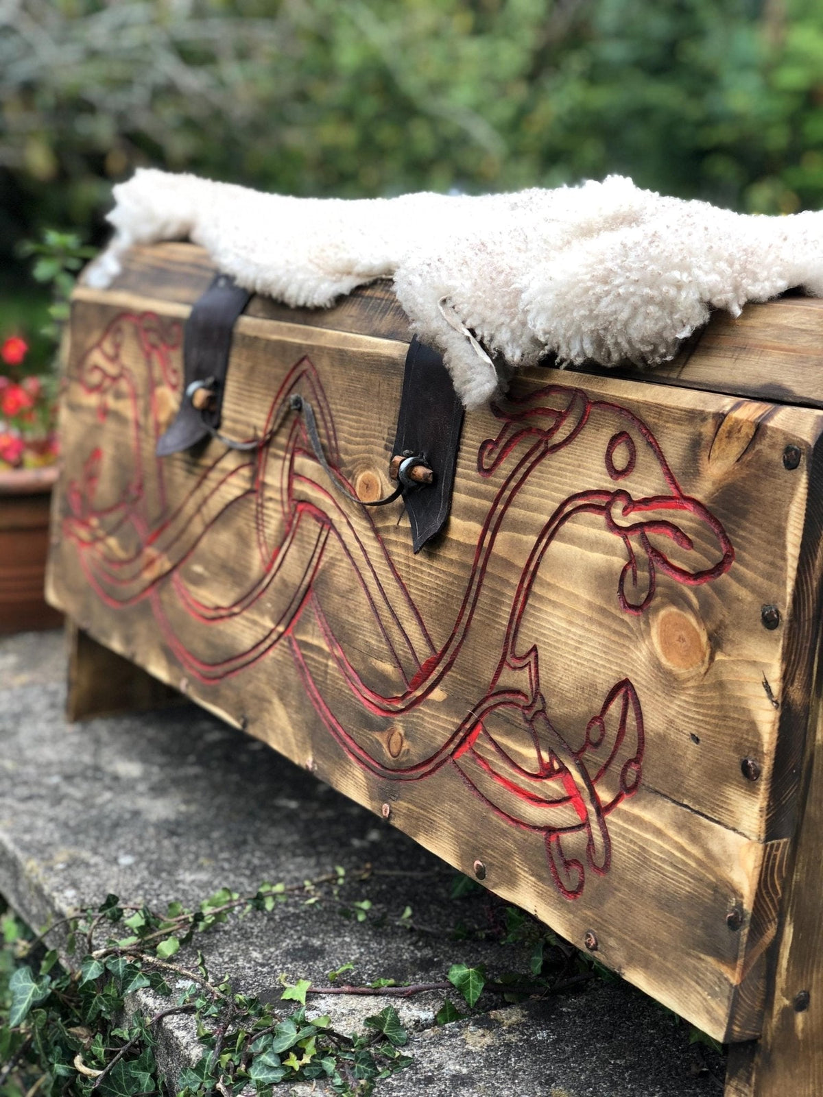 Viking Sea Chest — Mastermyr Replica, Handmade in Hardwood - Bushman Survival