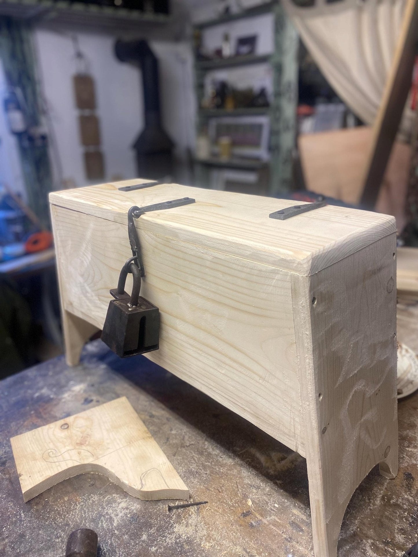 Viking Sea Chest — Oseberg Style, Hand-Carved Hardwood - Bushman Survival