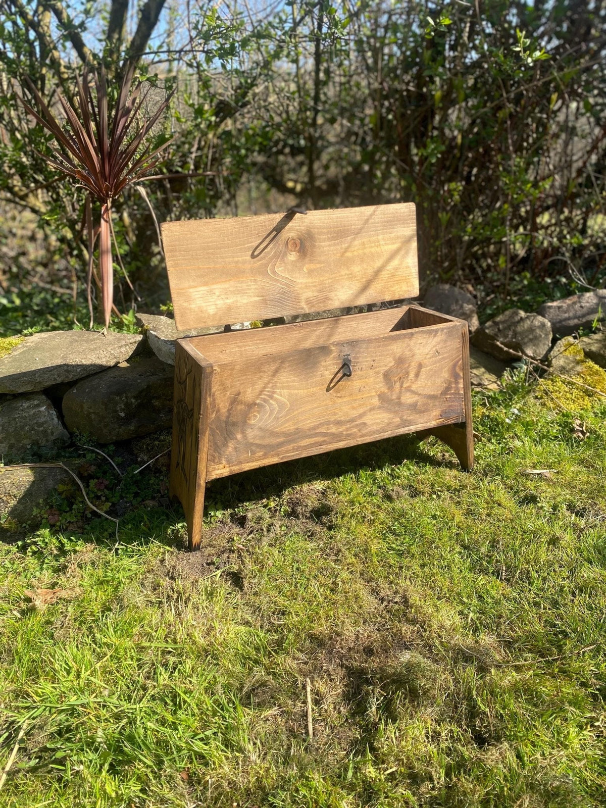 Viking Sea Chest — Oseberg Style, Hand-Carved Hardwood - Bushman Survival