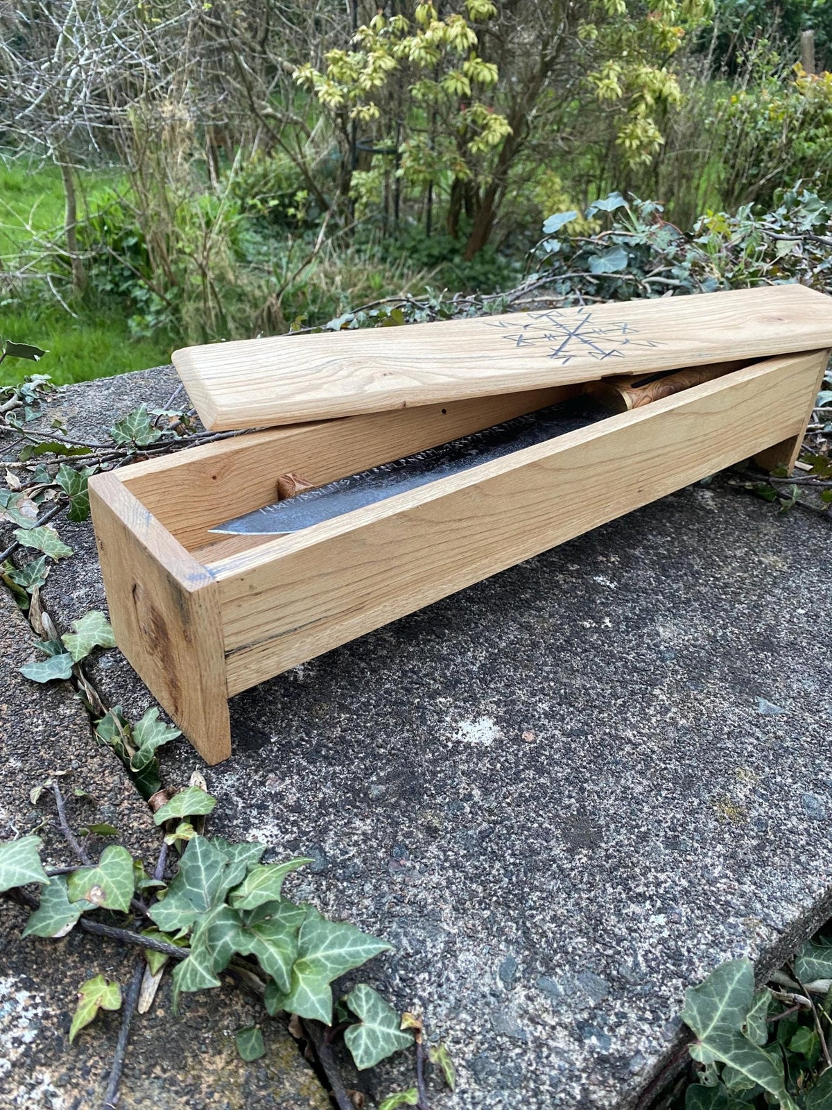 Viking Sea Chest — Small, Hand-Carved Hardwood - Bushman Survival