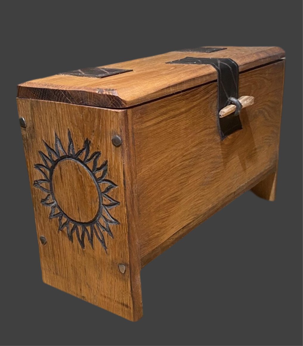 Viking Sea Chest — Small, Hand-Carved Hardwood - Bushman Survival