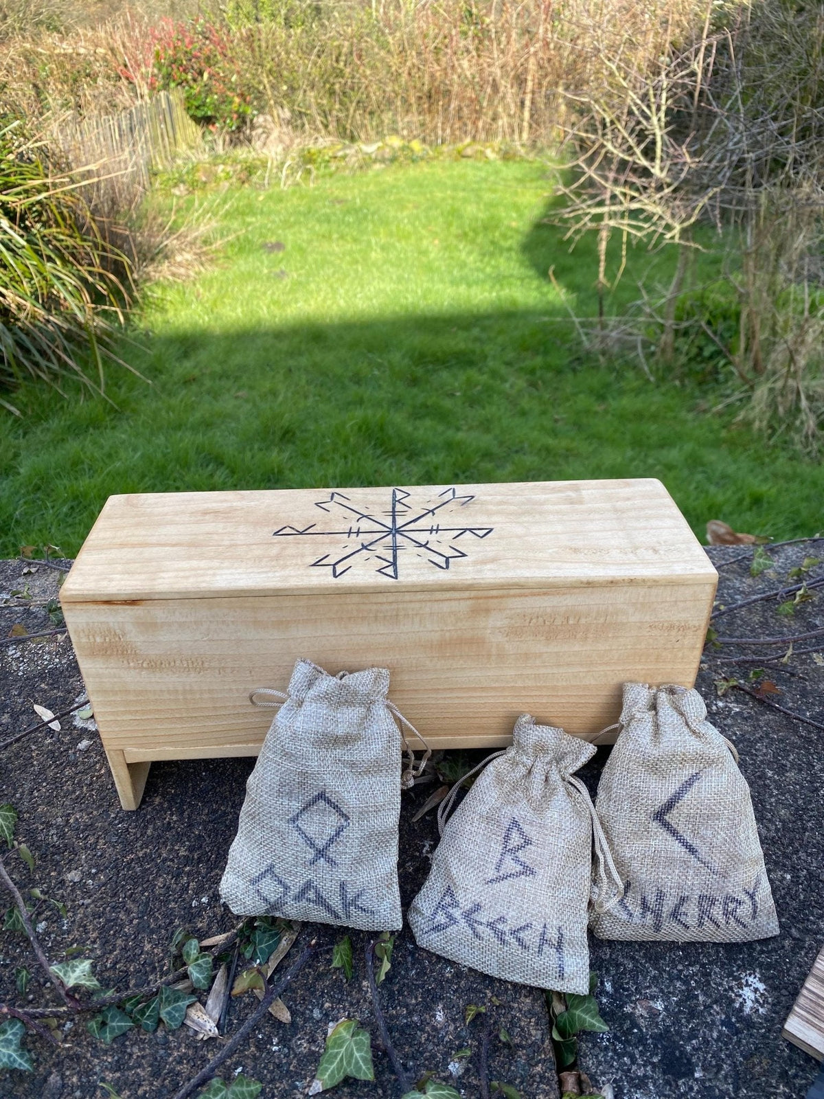 Viking Sea Chest — Small, Hand-Carved Hardwood - Bushman Survival