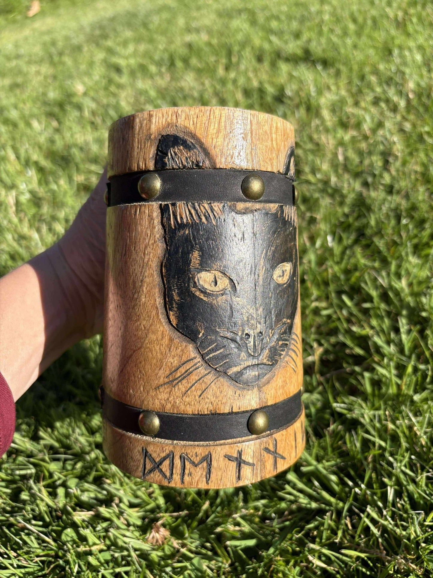 Wooden Tankard - can be customised too! - Bushman Survival