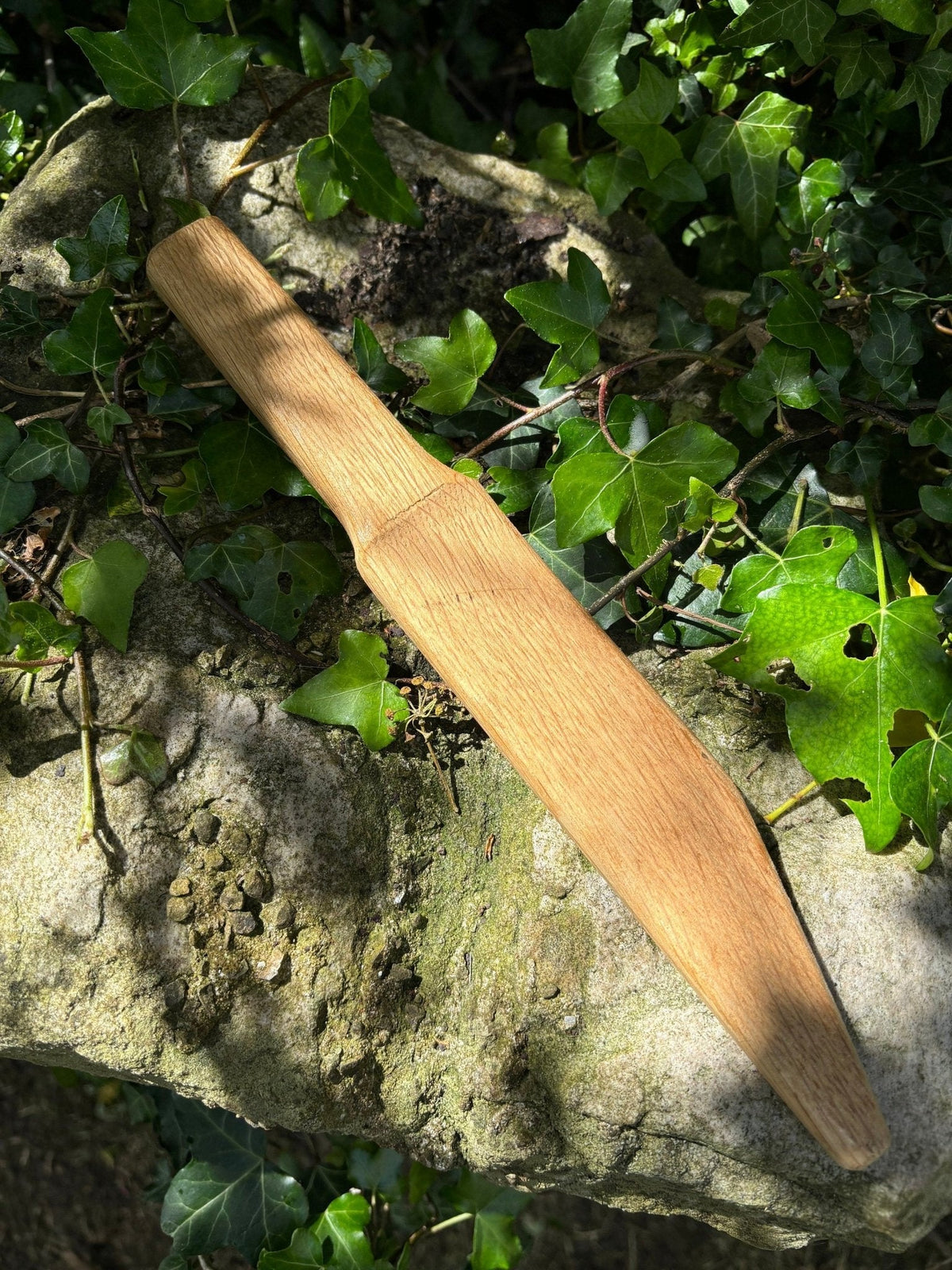 Wooden Viking Seax — Hand-Carved Hardwood - Bushman Survival