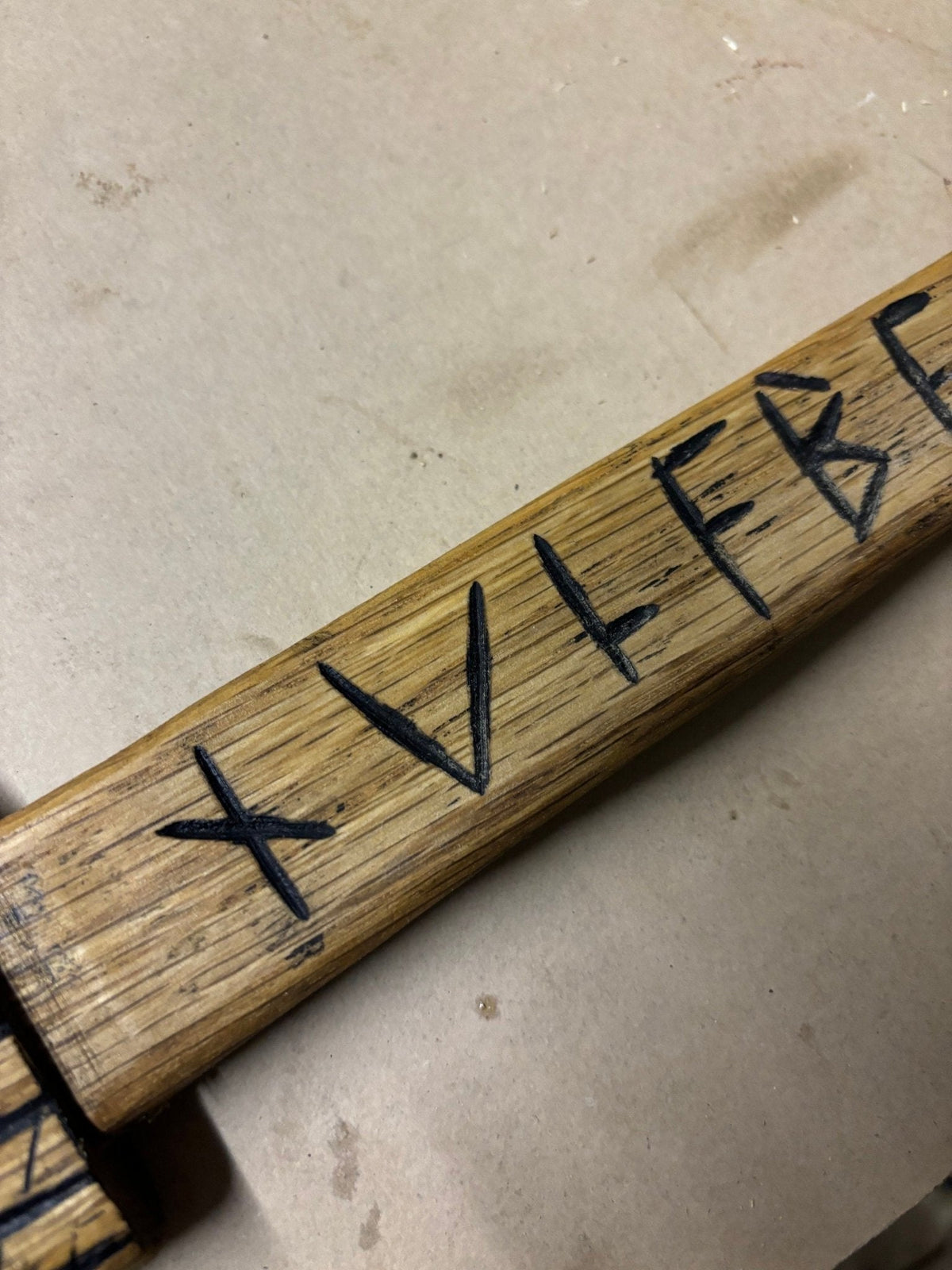 Wooden Viking Seax — Hand-Carved Hardwood - Bushman Survival