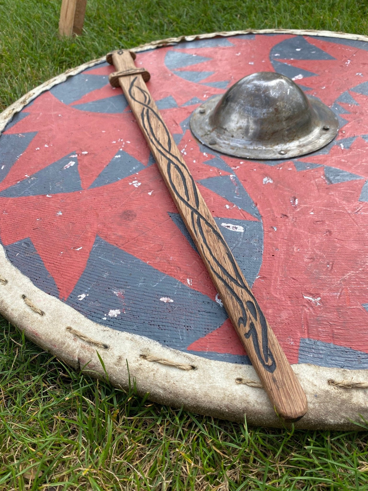 Wooden Viking Sword — Hand-Carved Solid Ash - Bushman Survival