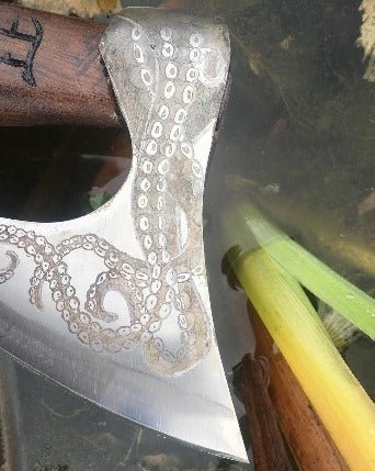 Hand Carved Bearded Hatchet - Skeggox Axe - Bushman Survival