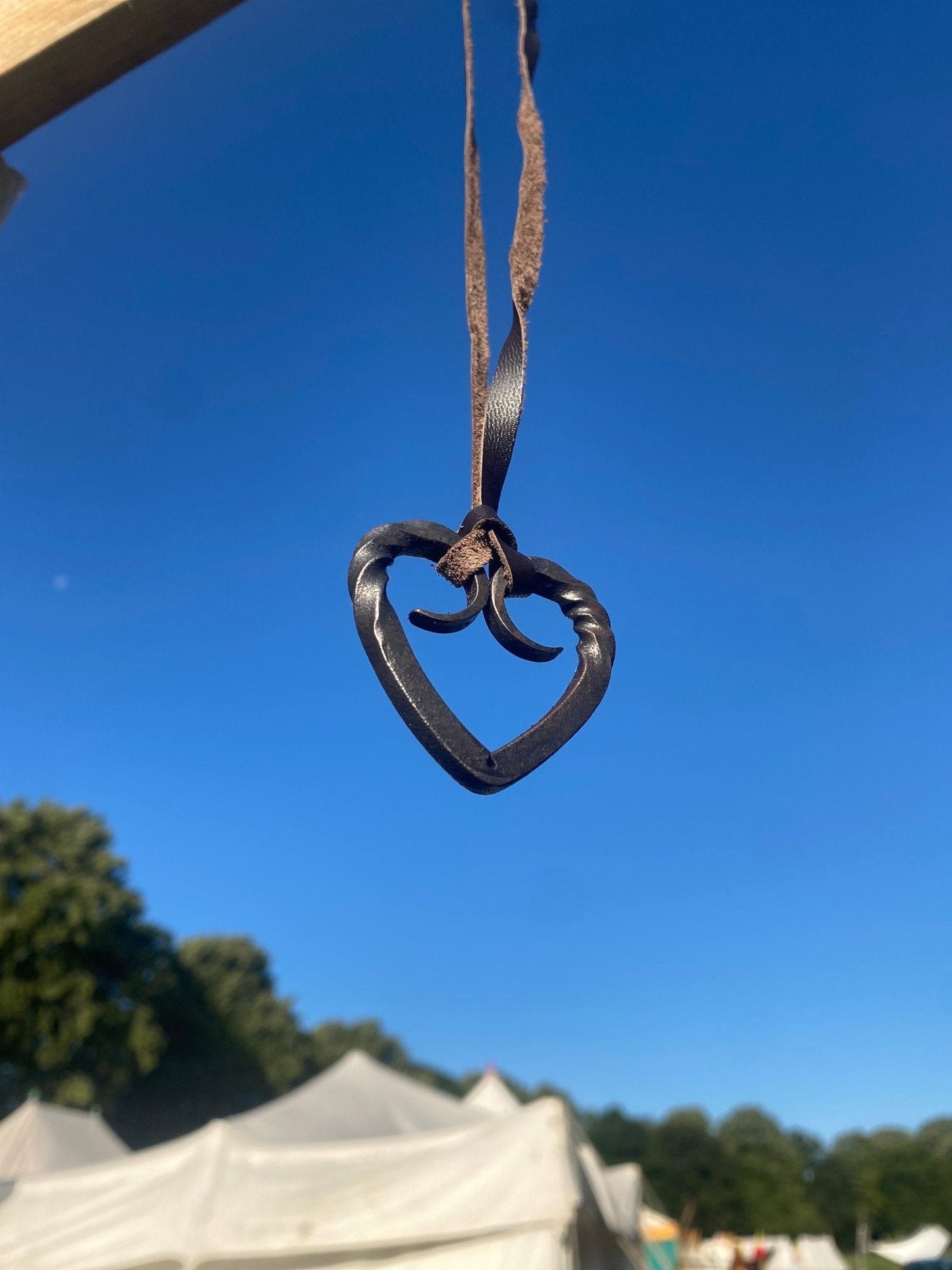 Hand Forged Love Heart, Rams Horns, Necklace, Tote or Keyring - Bushman Survival