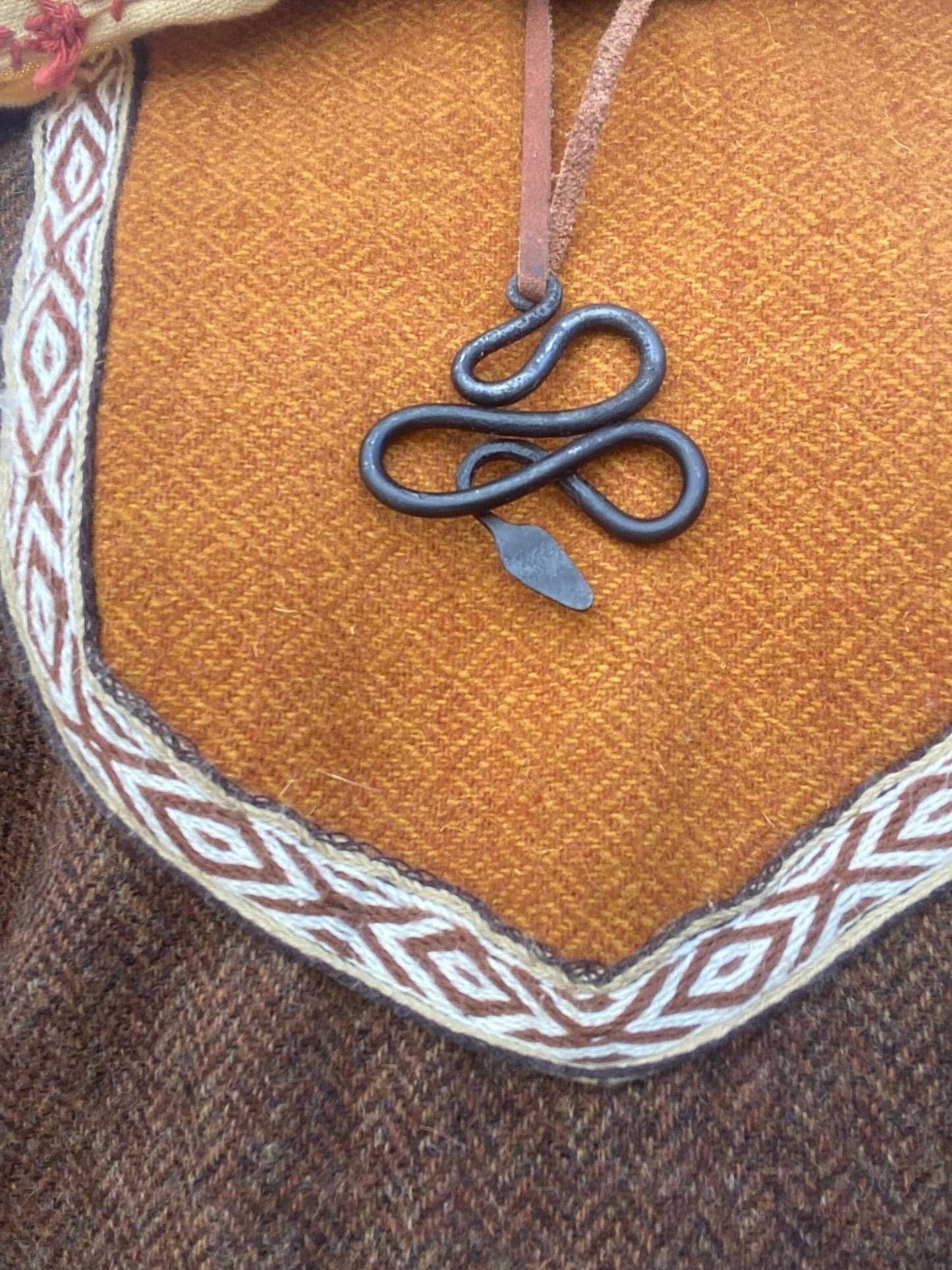 Loki's Pendant , Hand Forged Snake, Necklace, Tote or Keyring - Bushman Survival