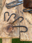 Hand Forged Steel Hooks - Set of 4 - Bushman Survival
