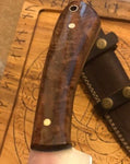 Modern Seax, Walnut Handled Camp Knife - Bushman Survival