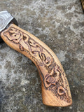Viking Pizza Axe - Hand Carved - Bushman Survival