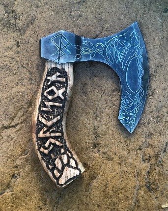 Viking Pizza Axe - Genuine Viking Style Skeggox Axe Head - Bushman Survival