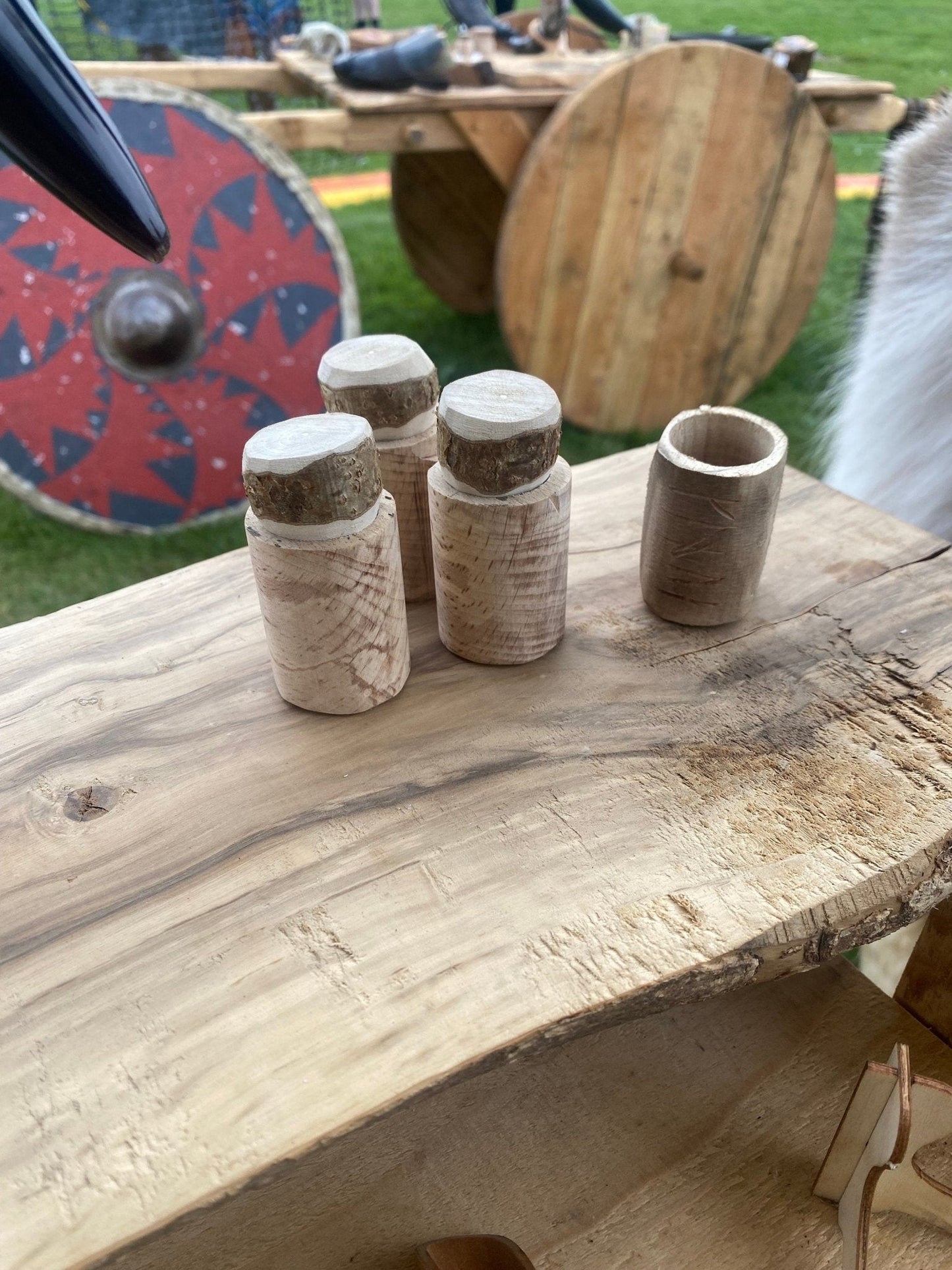 Wooden Storage Pots, Seed, Herb or Medicines - Bushman Survival