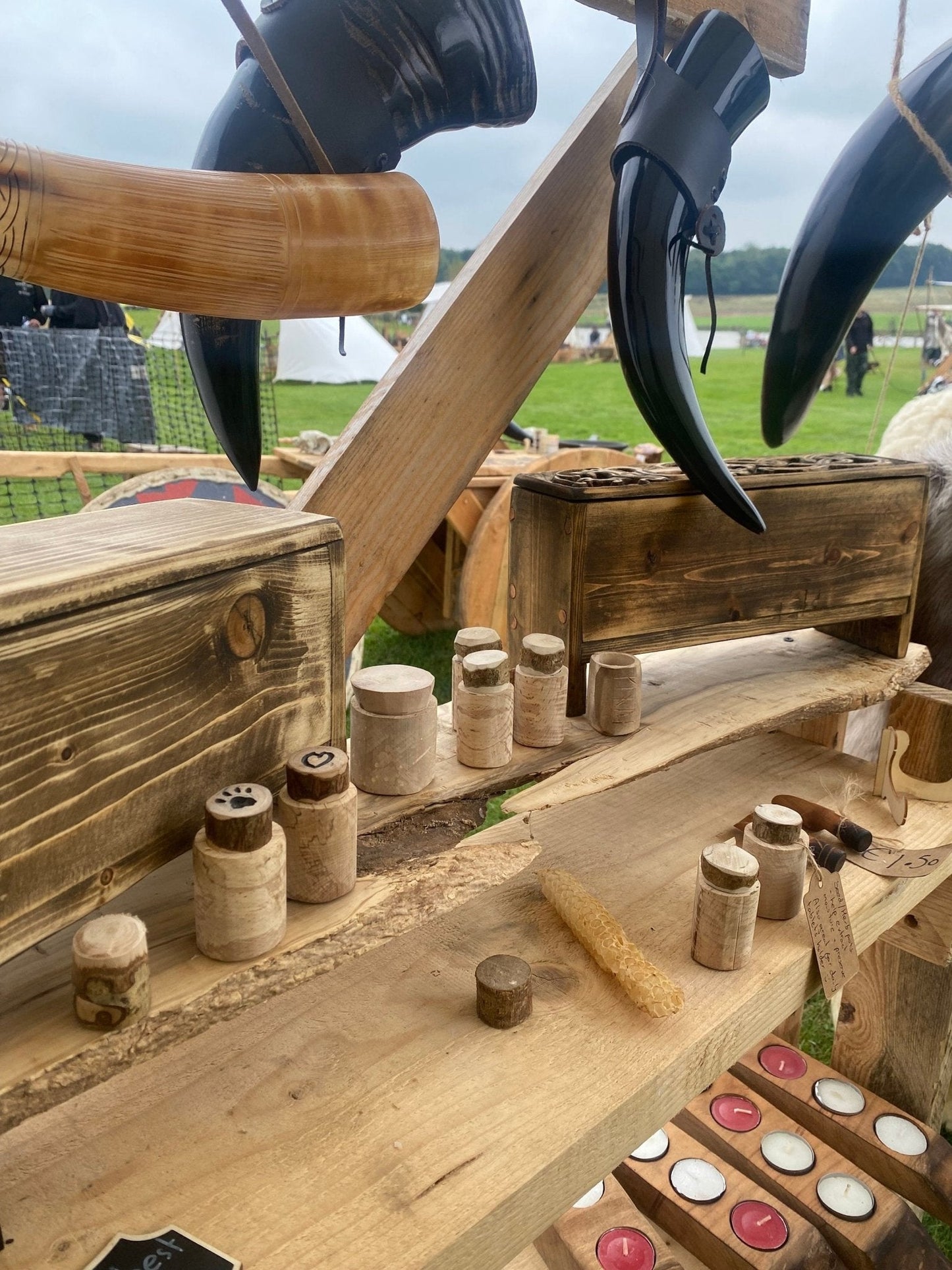 Wooden Storage Pots, Seed, Herb or Medicines - Bushman Survival