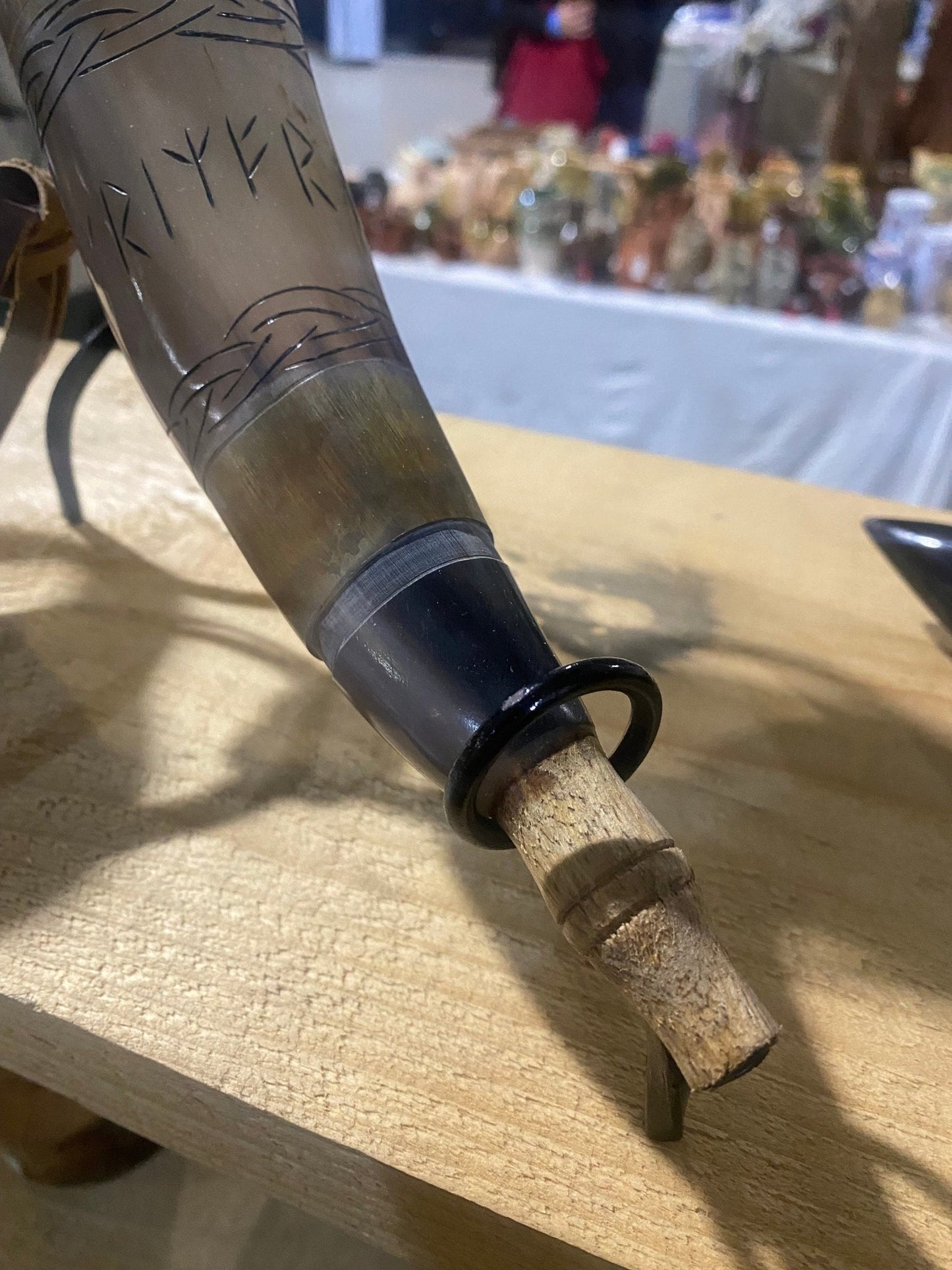 Blowing Horn, Carved Viking Horn - Bushman Survival