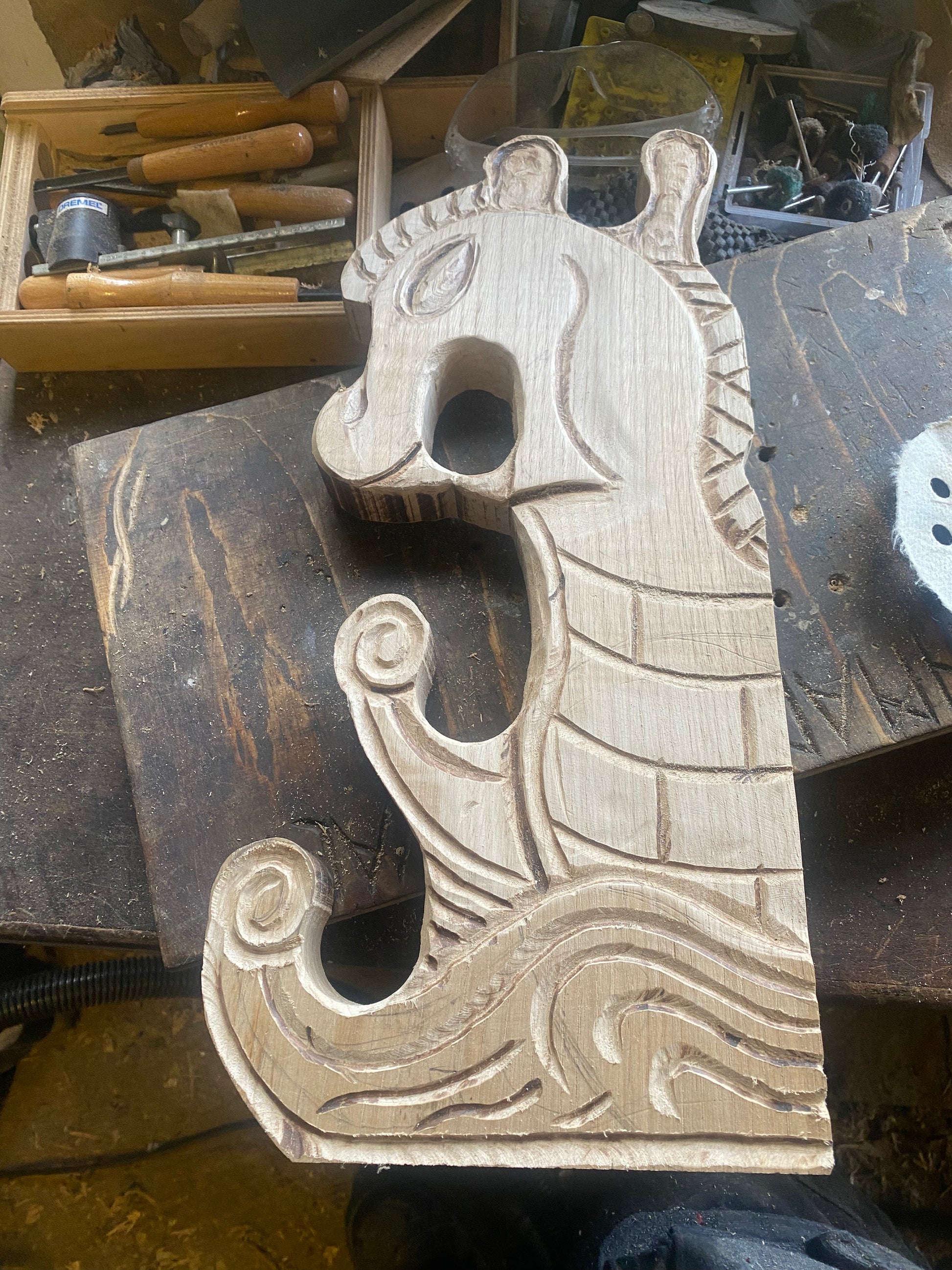 Hand Carved Sword Stand - Bushman Survival