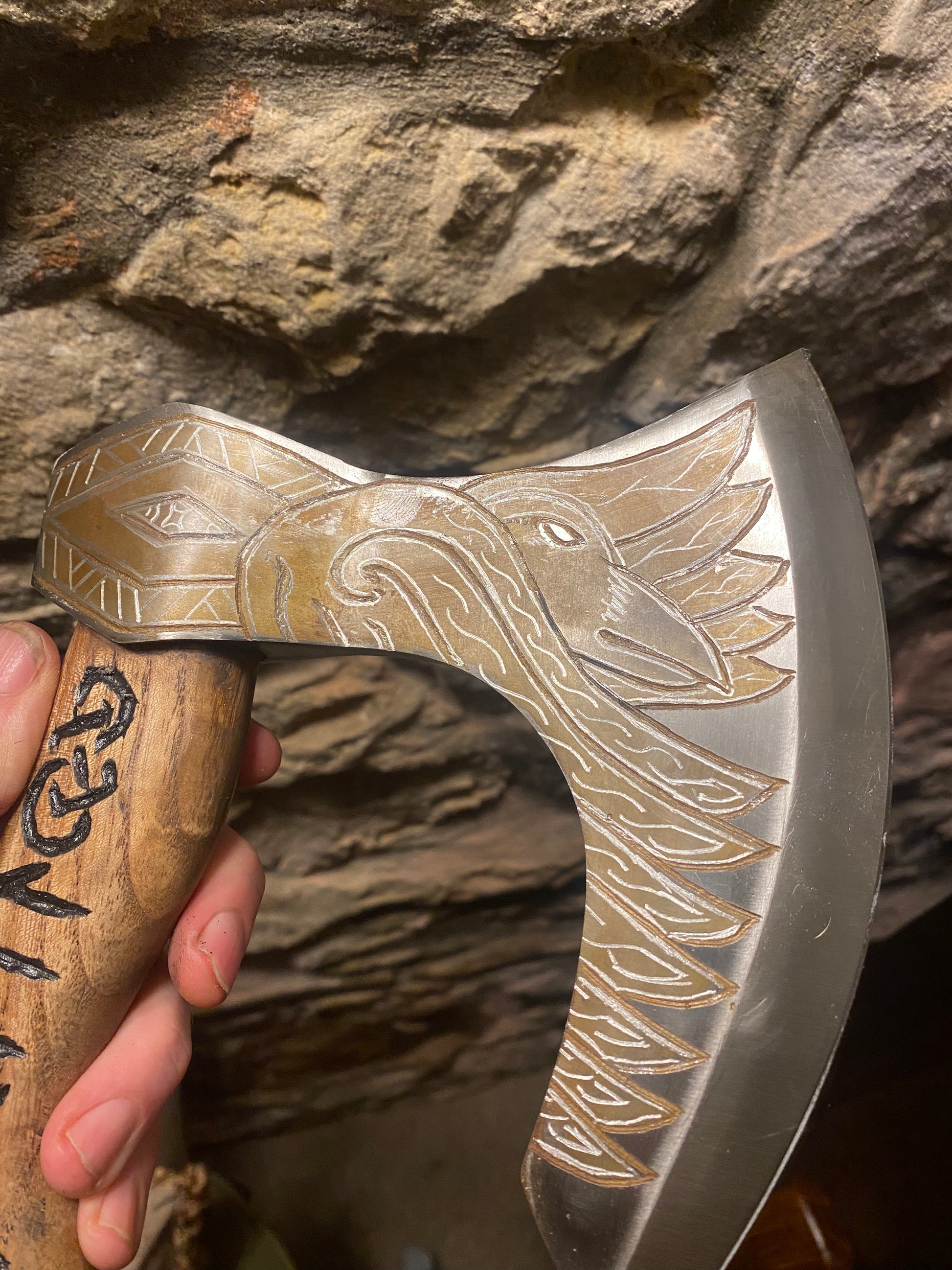 Viking Pizza Axe - Genuine Viking Style Skeggox Axe Head - Bushman Survival