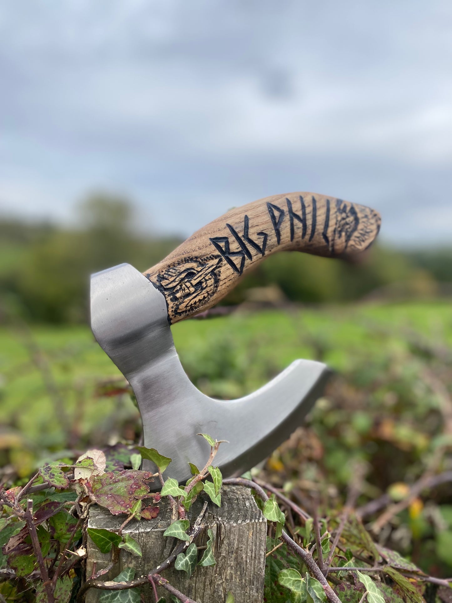Viking Pizza Axe - Genuine Viking Style Skeggox Axe Head - Bushman Survival