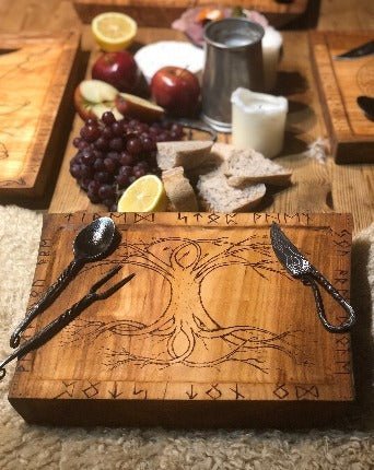 Medieval Cutlery Set — Hand-Forged Carbon Steel - Bushman Survival