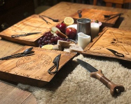 Medieval Cutlery Set — Hand-Forged Carbon Steel - Bushman Survival