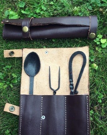Medieval Cutlery Set — Hand-Forged Carbon Steel - Bushman Survival