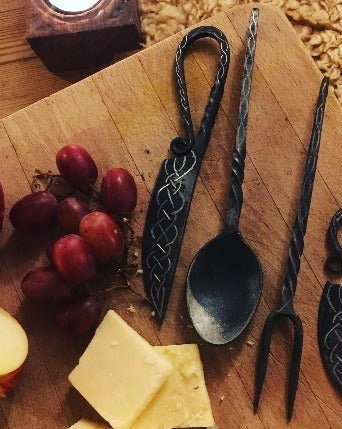 Medieval Cutlery Set — Hand-Forged Carbon Steel - Bushman Survival
