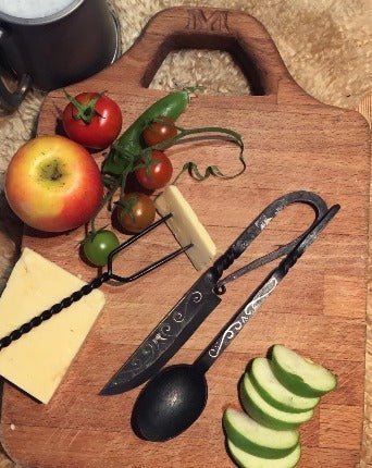 Medieval Cutlery Set — Hand-Forged Carbon Steel - Bushman Survival