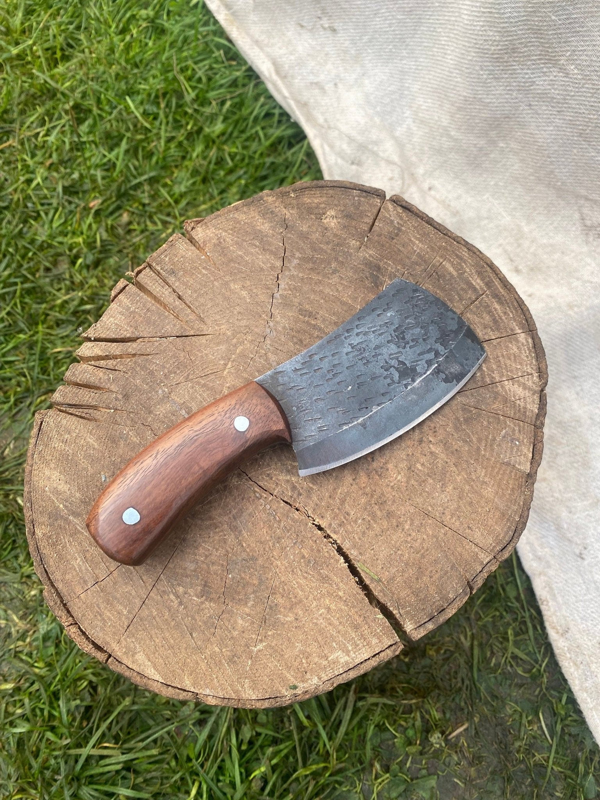 Mini Kitchen Hatchet — D2 Steel, Walnut Handle - Bushman Survival