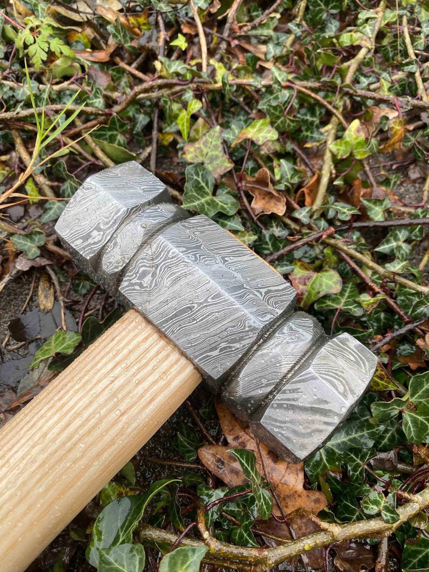 Mjolnir, Blacksmiths Damascus Hammer - Bushman Survival