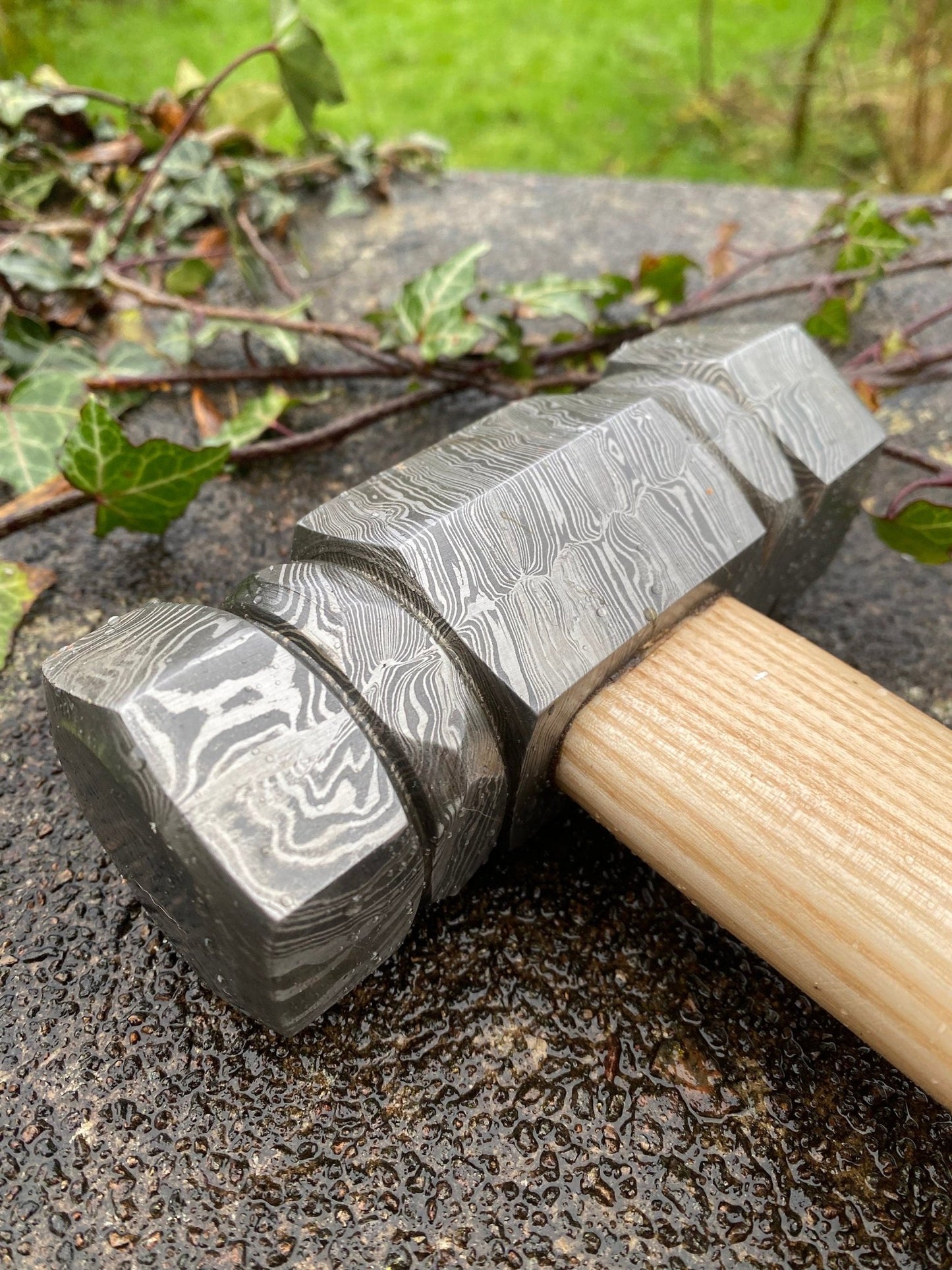 Mjolnir, Blacksmiths Damascus Hammer - Bushman Survival