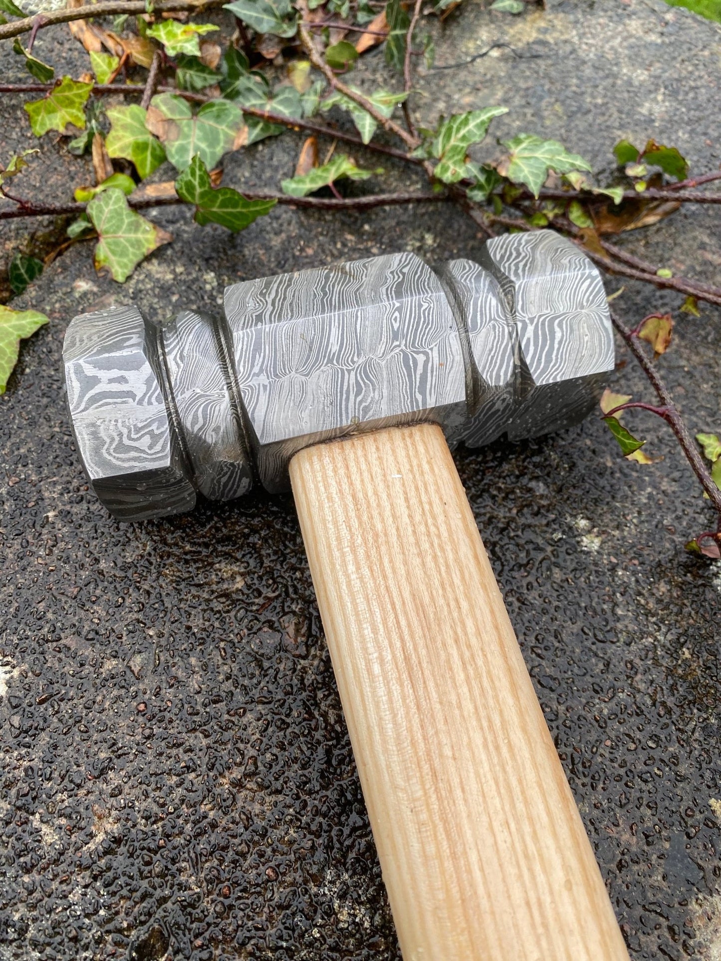 Mjolnir, Blacksmiths Damascus Hammer - Bushman Survival