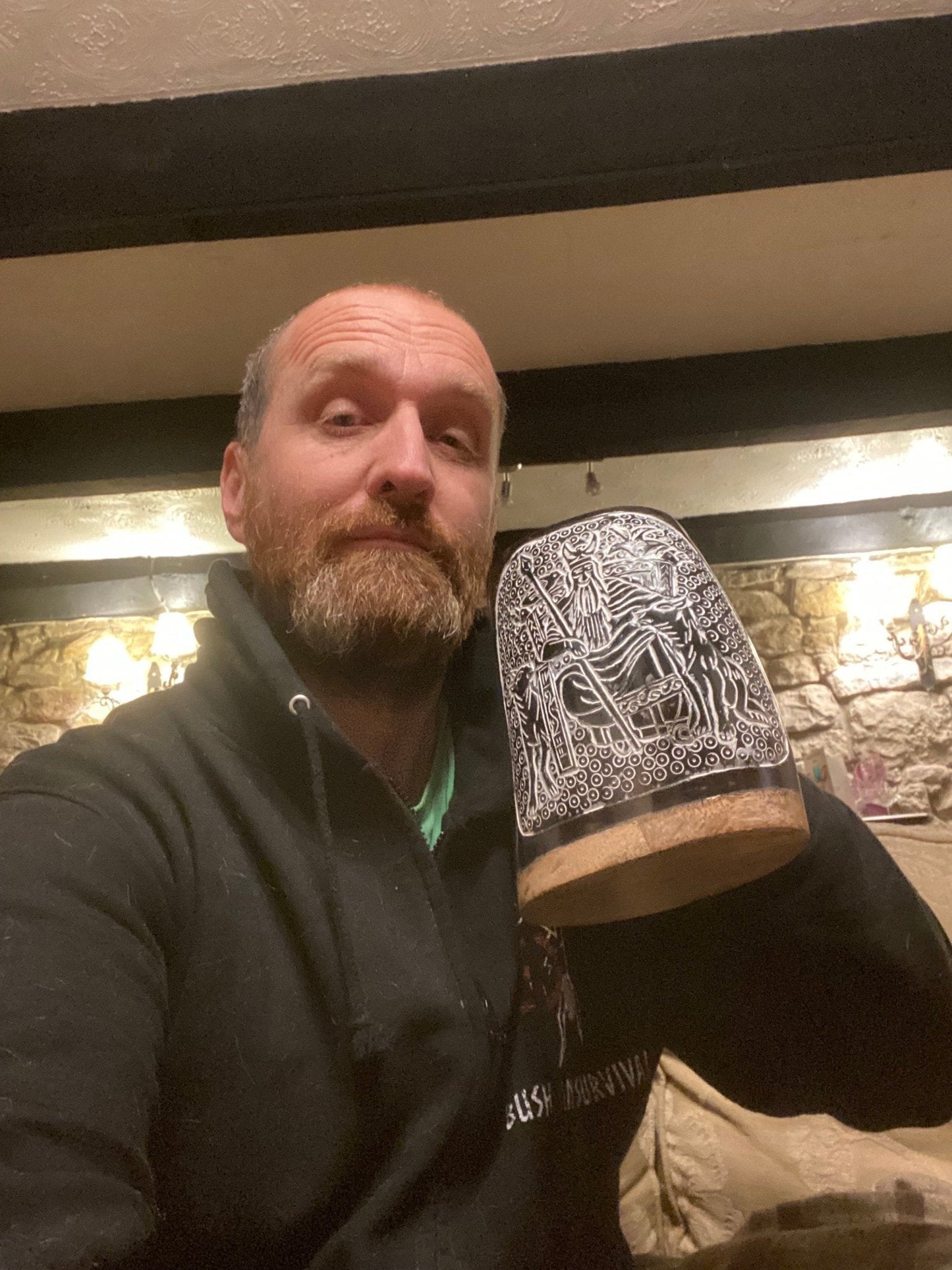 Odin's Tankard — Hand-Carved Viking Drinking Horn Mug - Bushman Survival