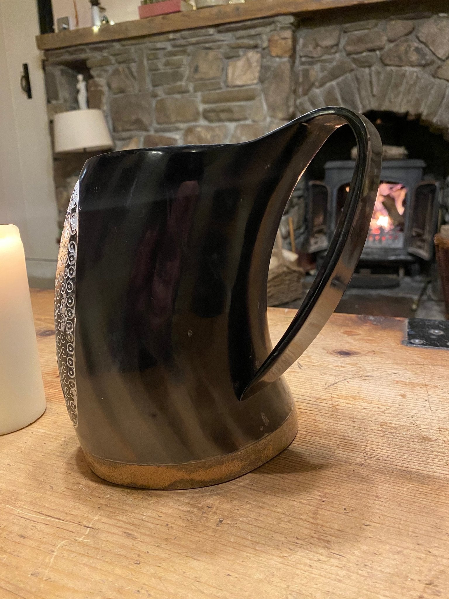 Odin's Tankard — Hand-Carved Viking Drinking Horn Mug - Bushman Survival