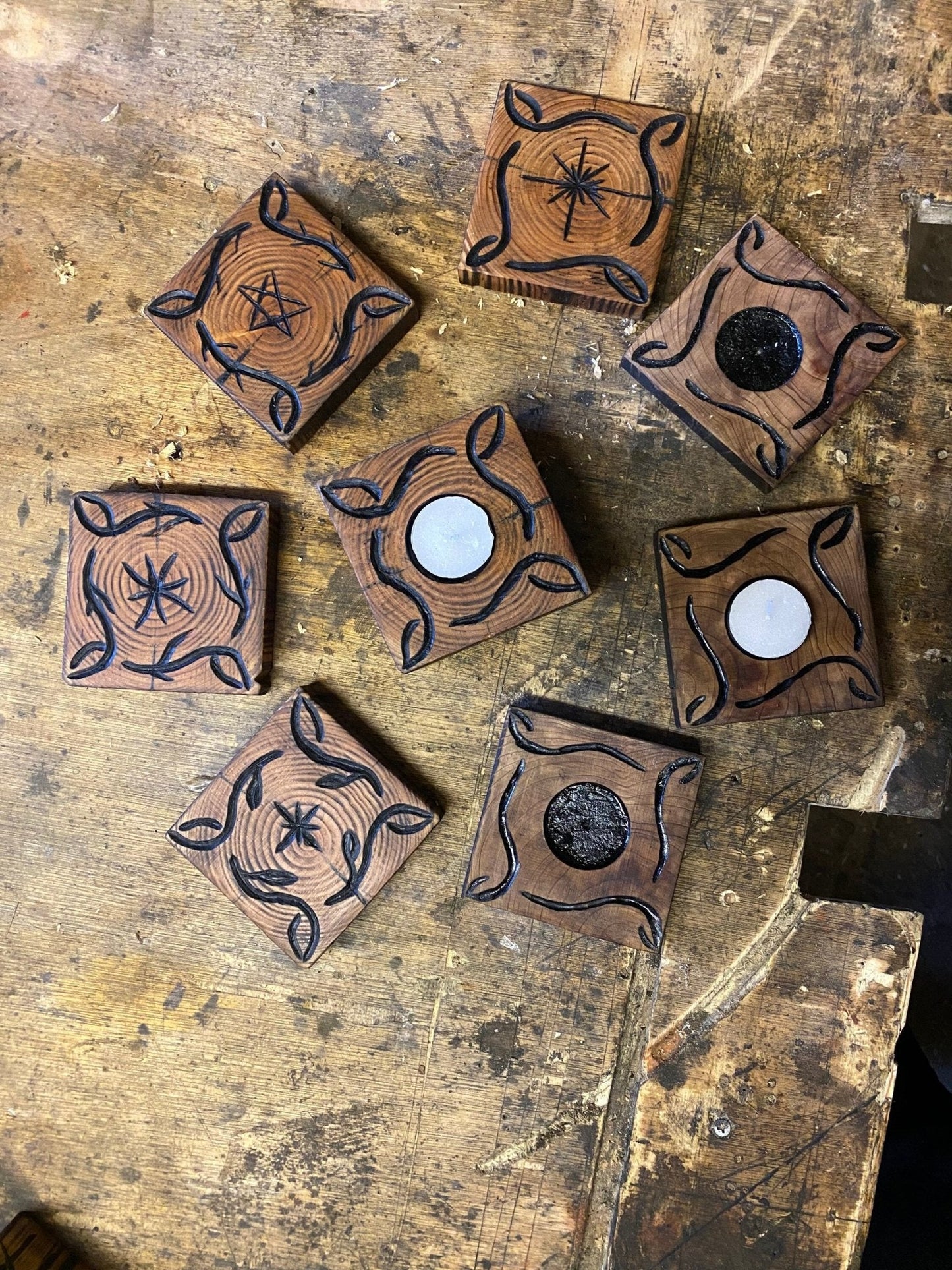 Rustic Coffee, Drinks, Candle Coasters - Bushman Survival