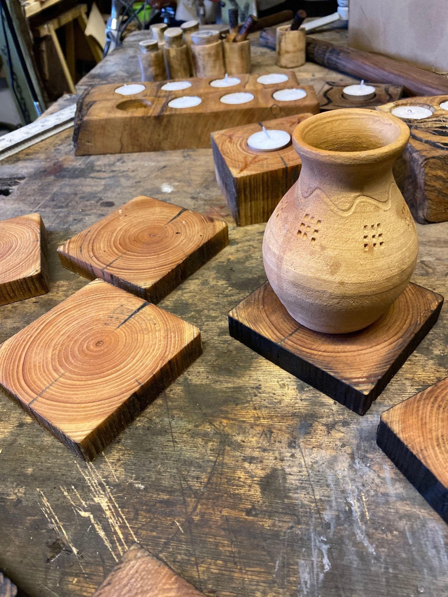 Rustic Coffee, Drinks, Candle Coasters - Bushman Survival
