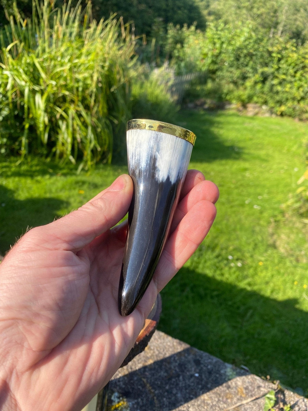 Viking Horn Shot Glasses — Set of 5 with Wooden Holder - Bushman Survival