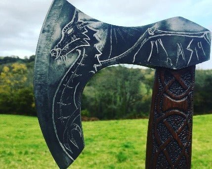 Viking Skeggox Axe — Hand-Carved, Custom - Bushman Survival