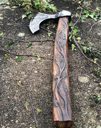 Viking Skeggox Axe — Hand-Carved, Custom - Bushman Survival