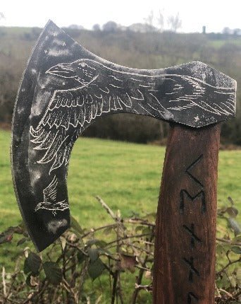 Viking Skeggox Axe — Hand-Carved, Custom - Bushman Survival