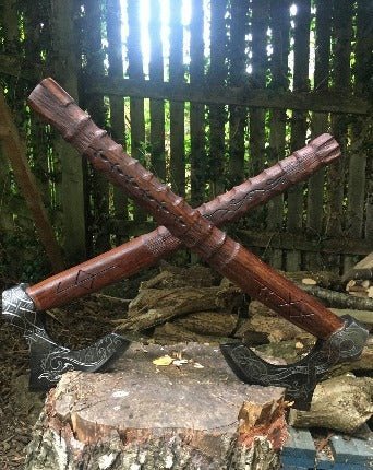 Viking Skeggox Axe — Hand-Carved, Custom - Bushman Survival